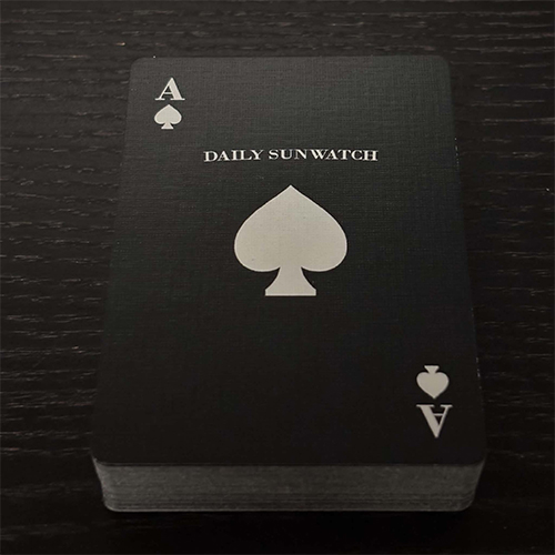 Daily Sunwatch Ace of Spades playing card